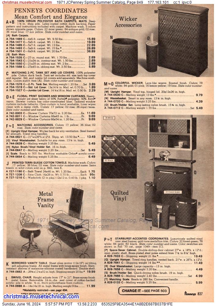 1971 JCPenney Spring Summer Catalog, Page 849