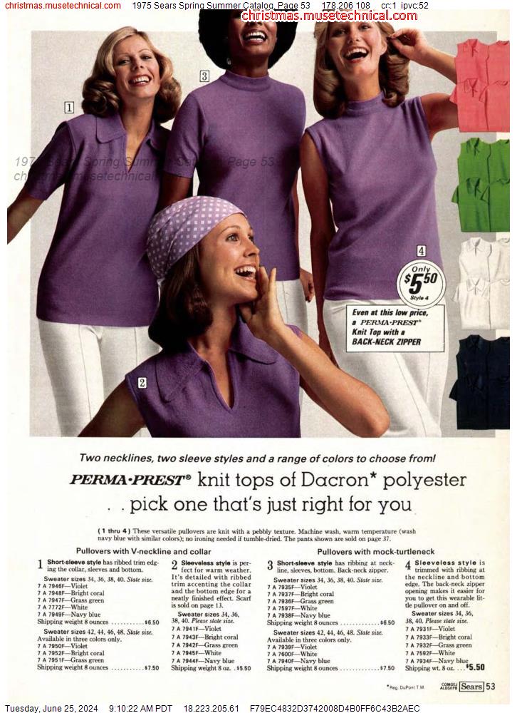 1975 Sears Spring Summer Catalog, Page 53