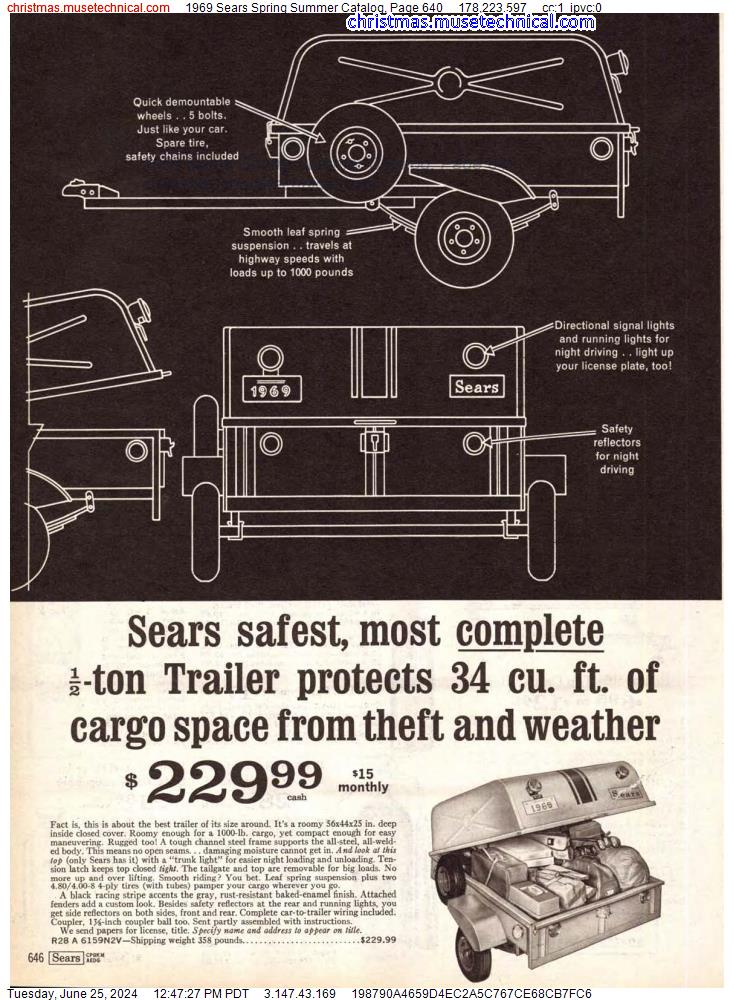 1969 Sears Spring Summer Catalog, Page 640