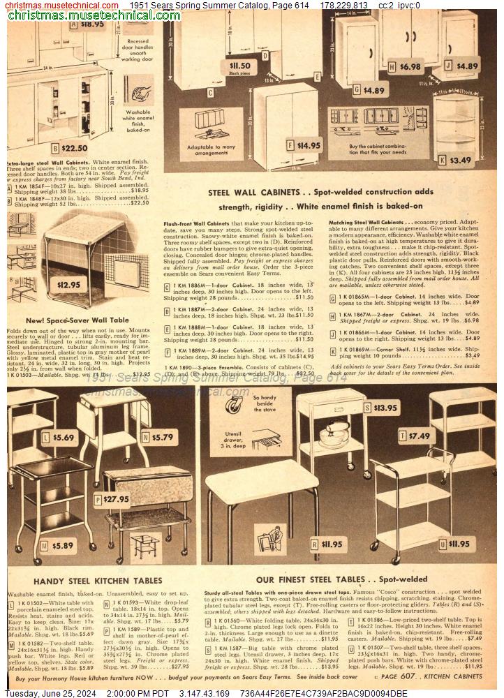 1951 Sears Spring Summer Catalog, Page 614