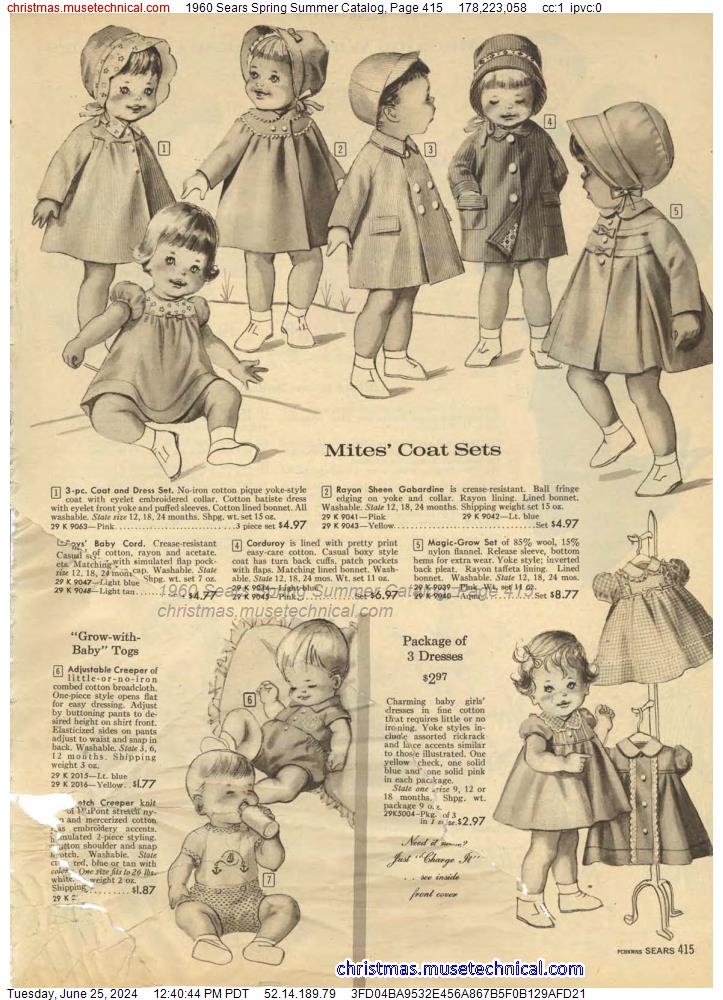 1960 Sears Spring Summer Catalog, Page 415