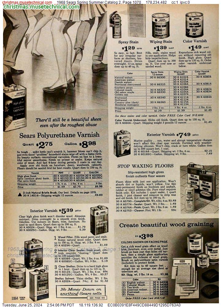 1968 Sears Spring Summer Catalog 2, Page 1070
