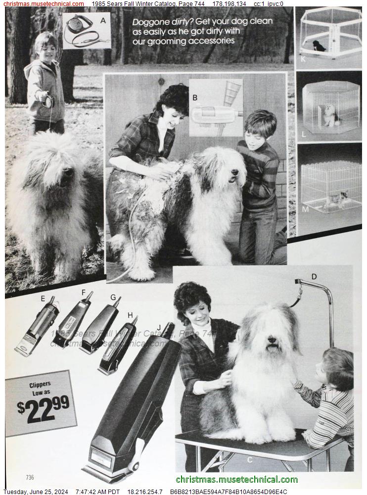 1985 Sears Fall Winter Catalog, Page 744