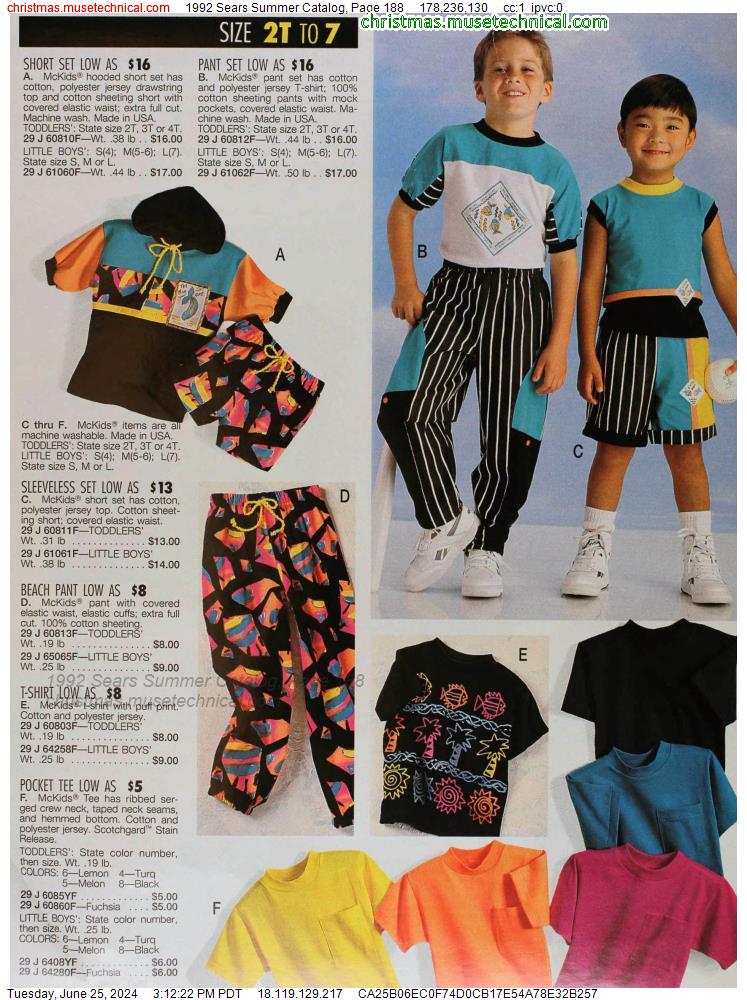 1992 Sears Summer Catalog, Page 188