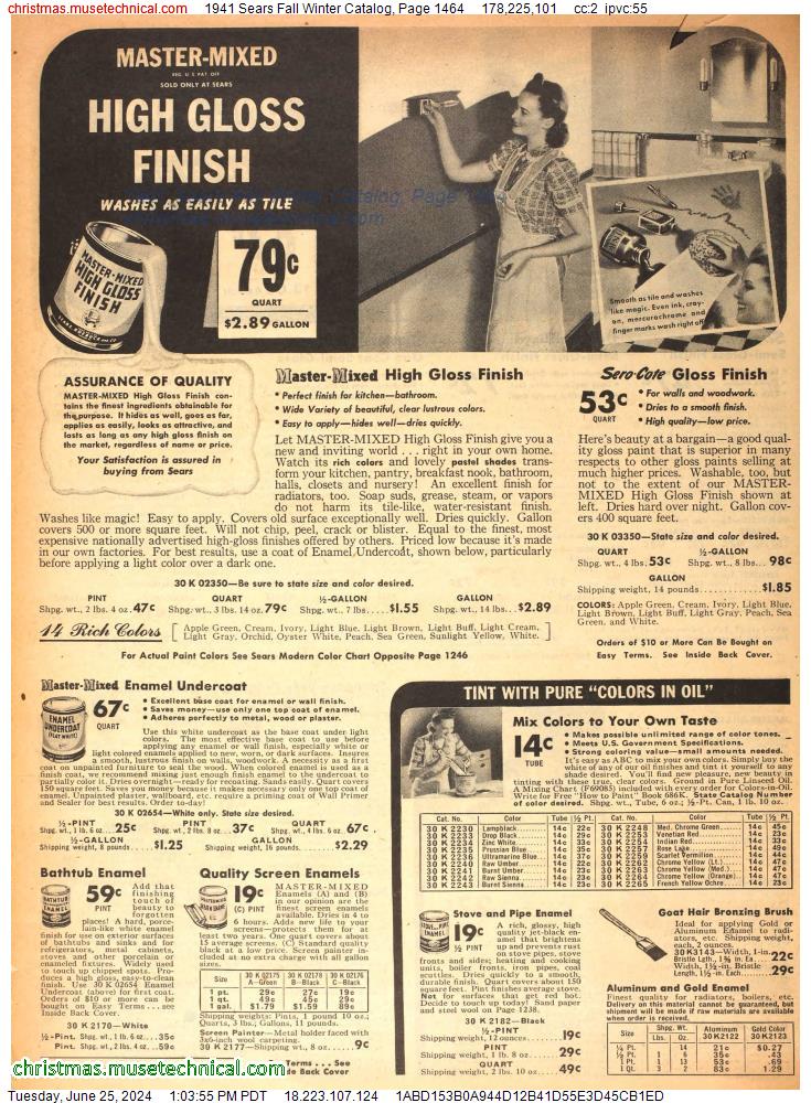 1941 Sears Fall Winter Catalog, Page 1464
