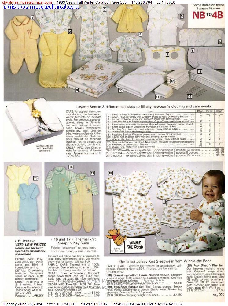 1983 Sears Fall Winter Catalog, Page 555