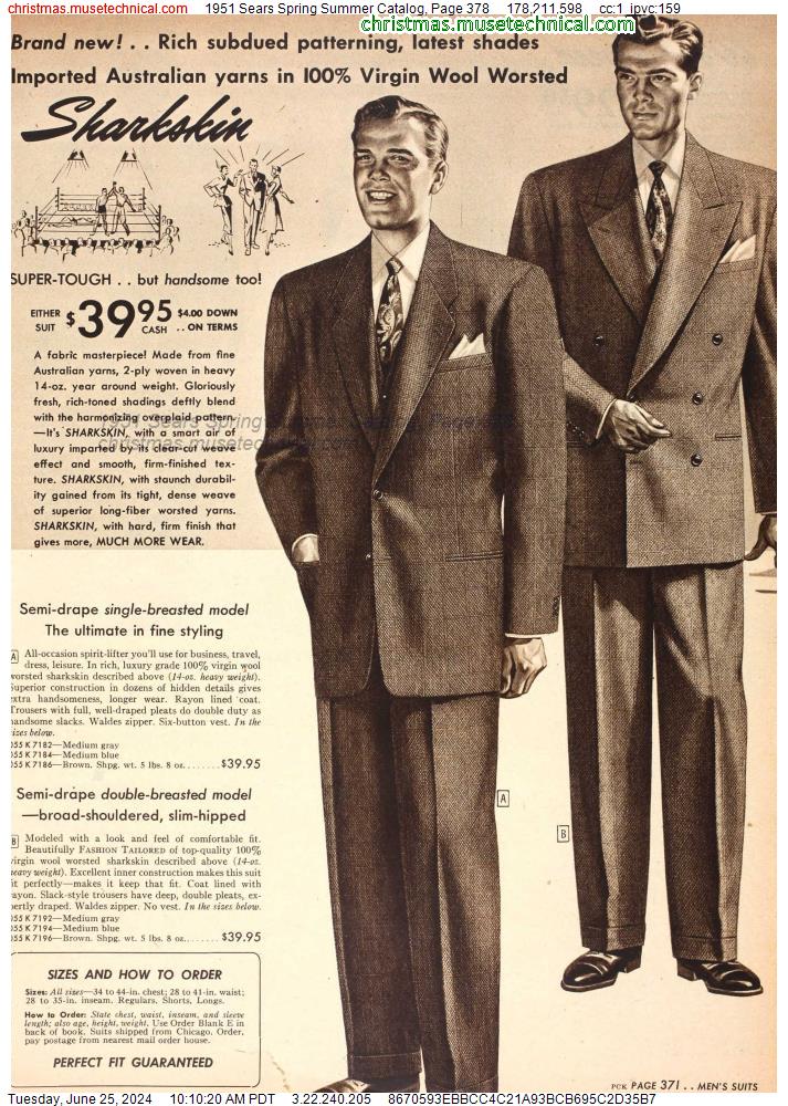 1951 Sears Spring Summer Catalog, Page 378