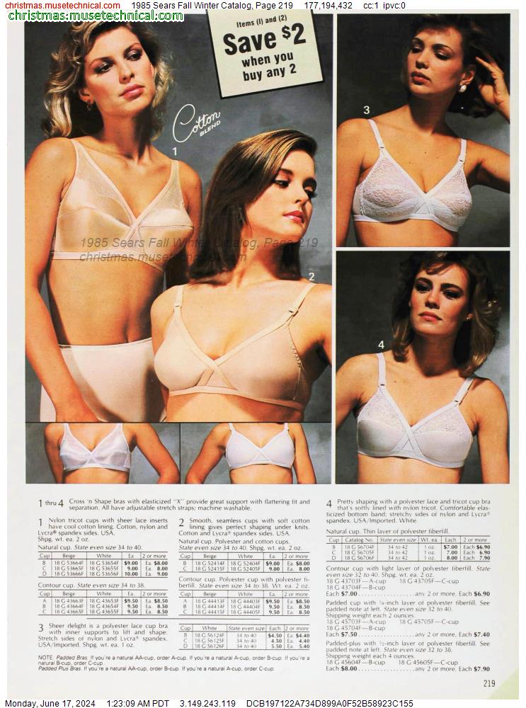 1985 Sears Fall Winter Catalog, Page 219