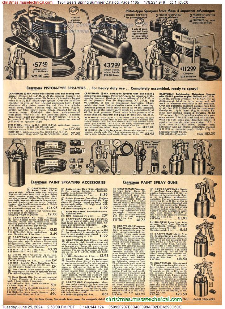 1954 Sears Spring Summer Catalog, Page 1165