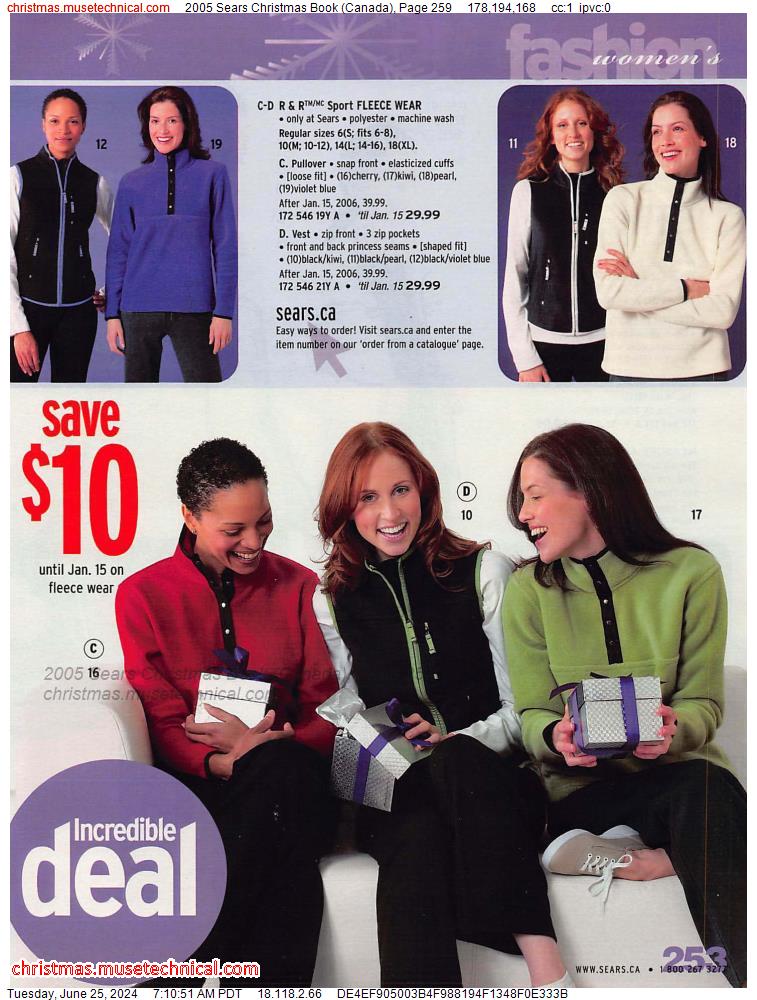 2005 Sears Christmas Book (Canada), Page 259