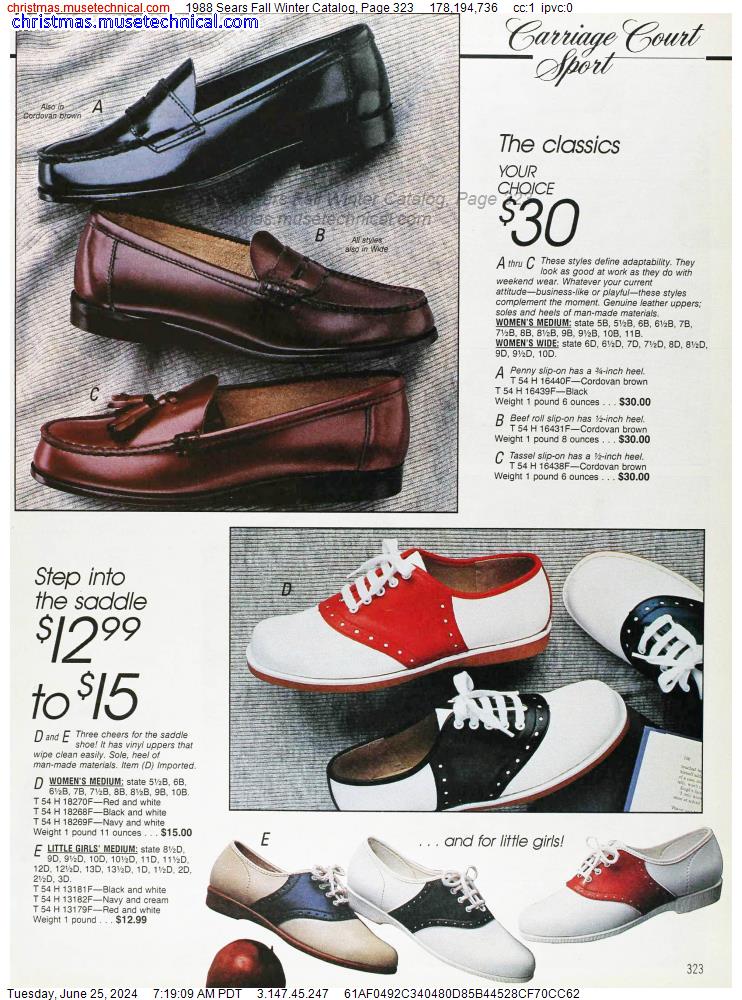 1988 Sears Fall Winter Catalog, Page 323