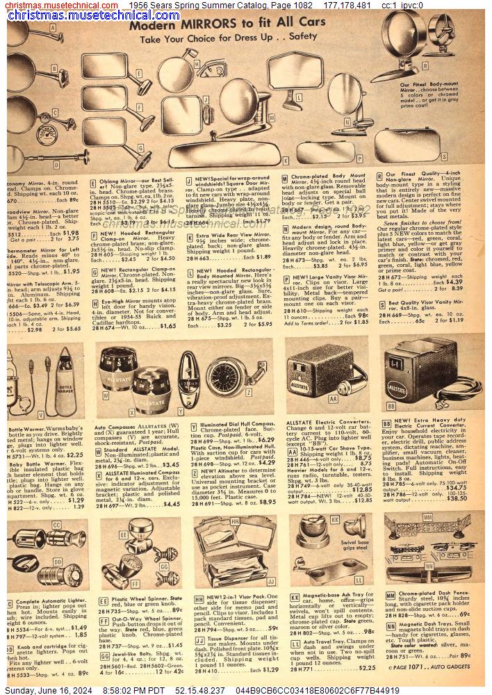 1956 Sears Spring Summer Catalog, Page 1082