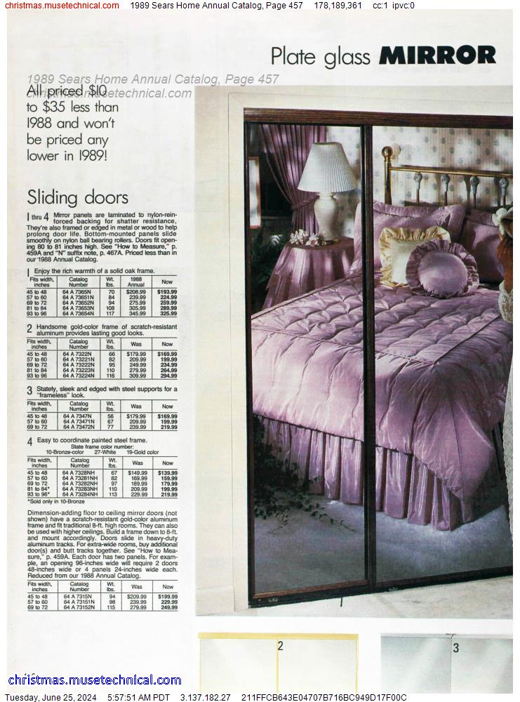 1989 Sears Home Annual Catalog, Page 457