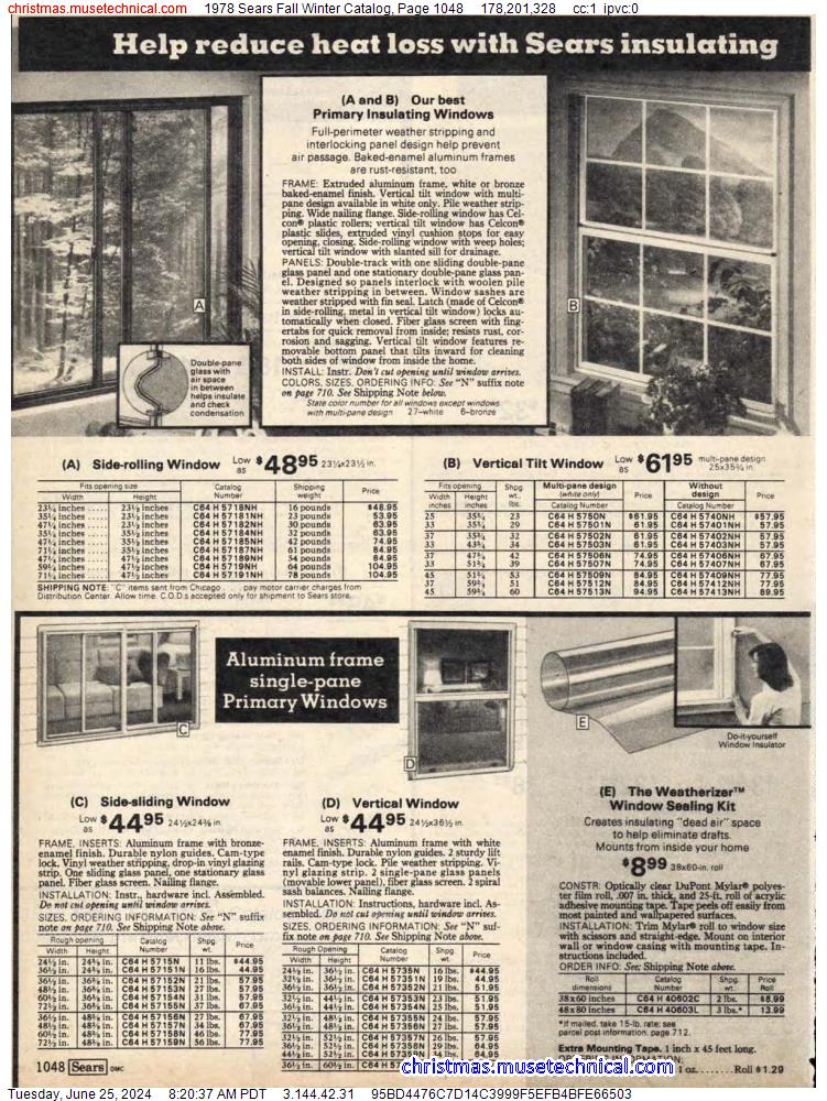 1978 Sears Fall Winter Catalog, Page 1048