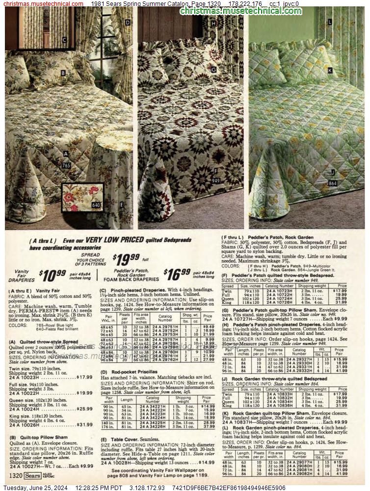 1981 Sears Spring Summer Catalog, Page 1320