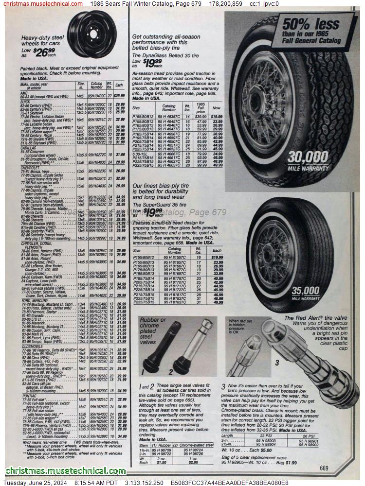 1986 Sears Fall Winter Catalog, Page 679