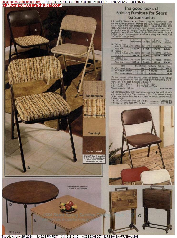 1984 Sears Spring Summer Catalog, Page 1112
