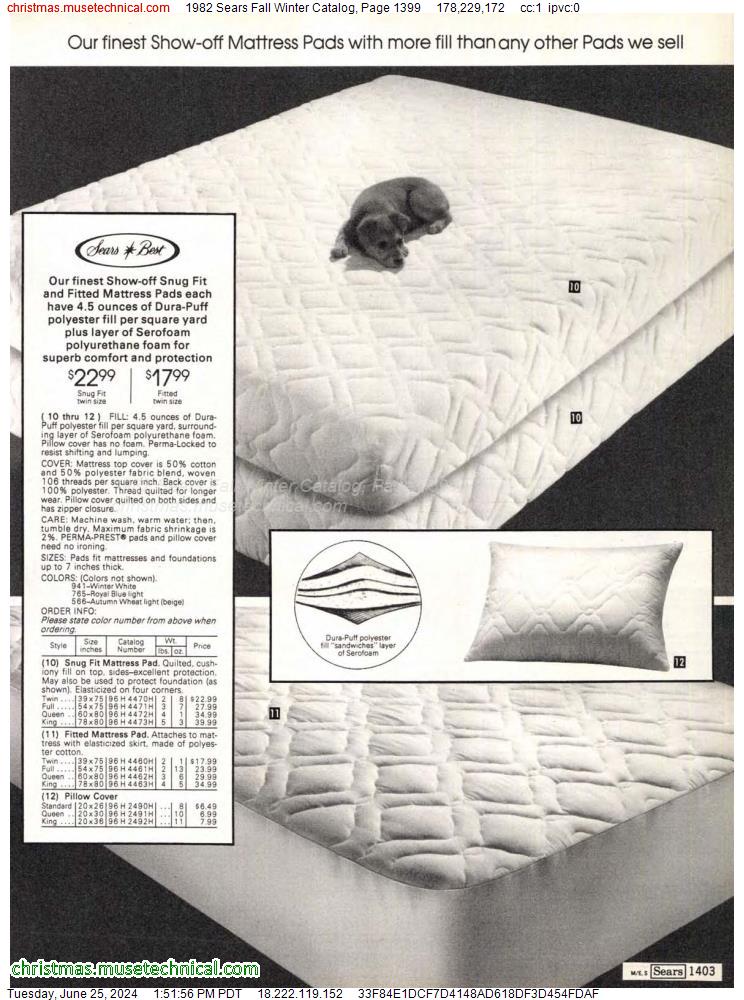 1982 Sears Fall Winter Catalog, Page 1399