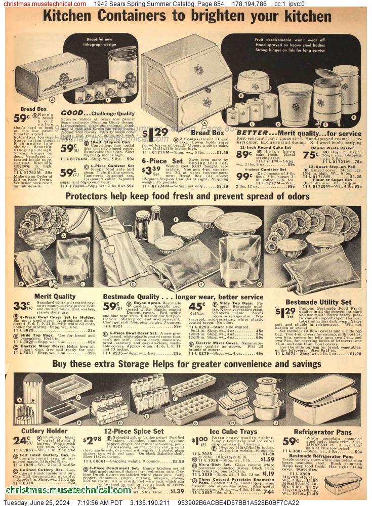 1942 Sears Spring Summer Catalog, Page 854