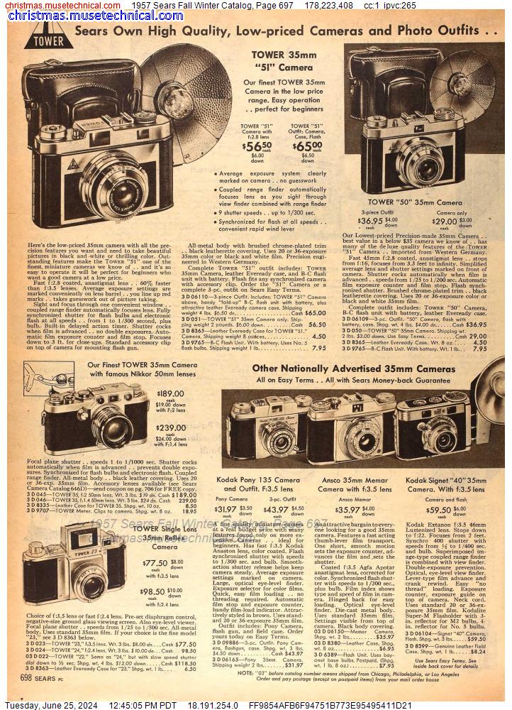 1957 Sears Fall Winter Catalog, Page 697