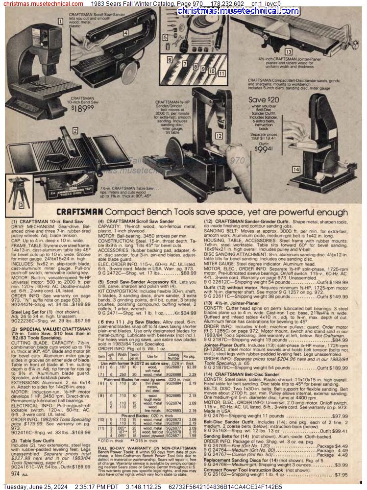 1983 Sears Fall Winter Catalog, Page 970