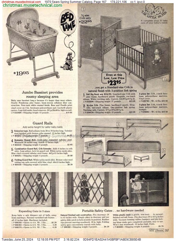 1970 Sears Spring Summer Catalog, Page 167
