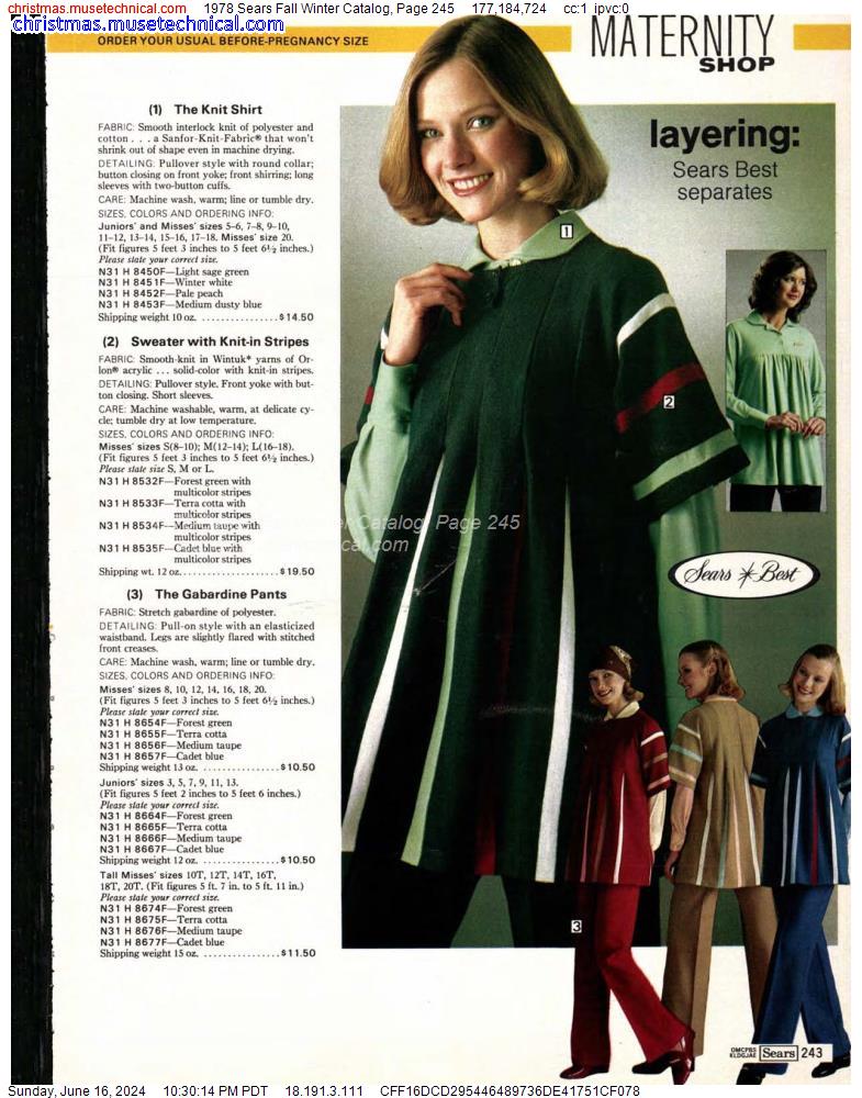 1978 Sears Fall Winter Catalog, Page 245
