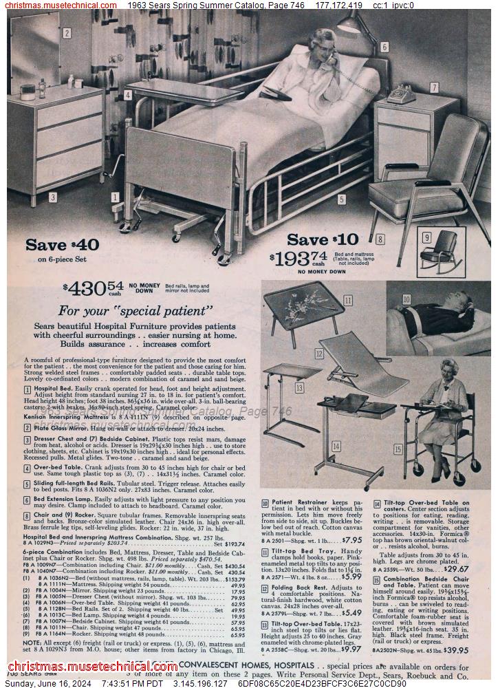 1963 Sears Spring Summer Catalog, Page 746