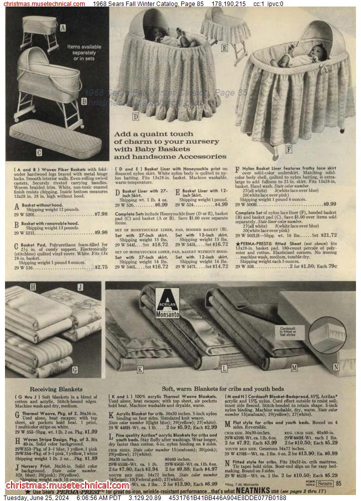 1968 Sears Fall Winter Catalog, Page 85