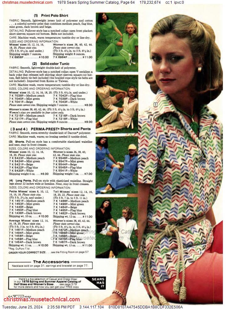 1978 Sears Spring Summer Catalog, Page 64