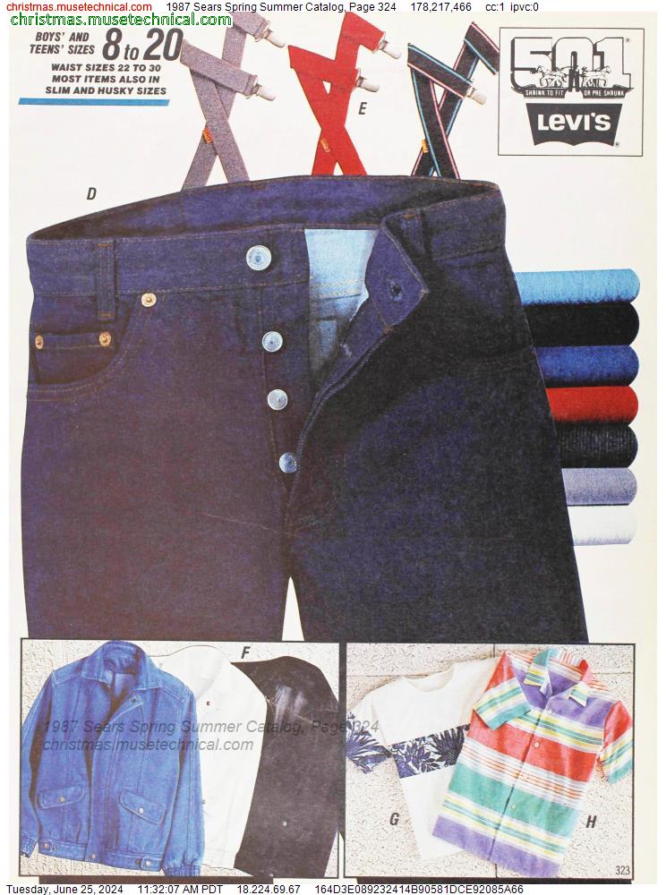 1987 Sears Spring Summer Catalog, Page 324