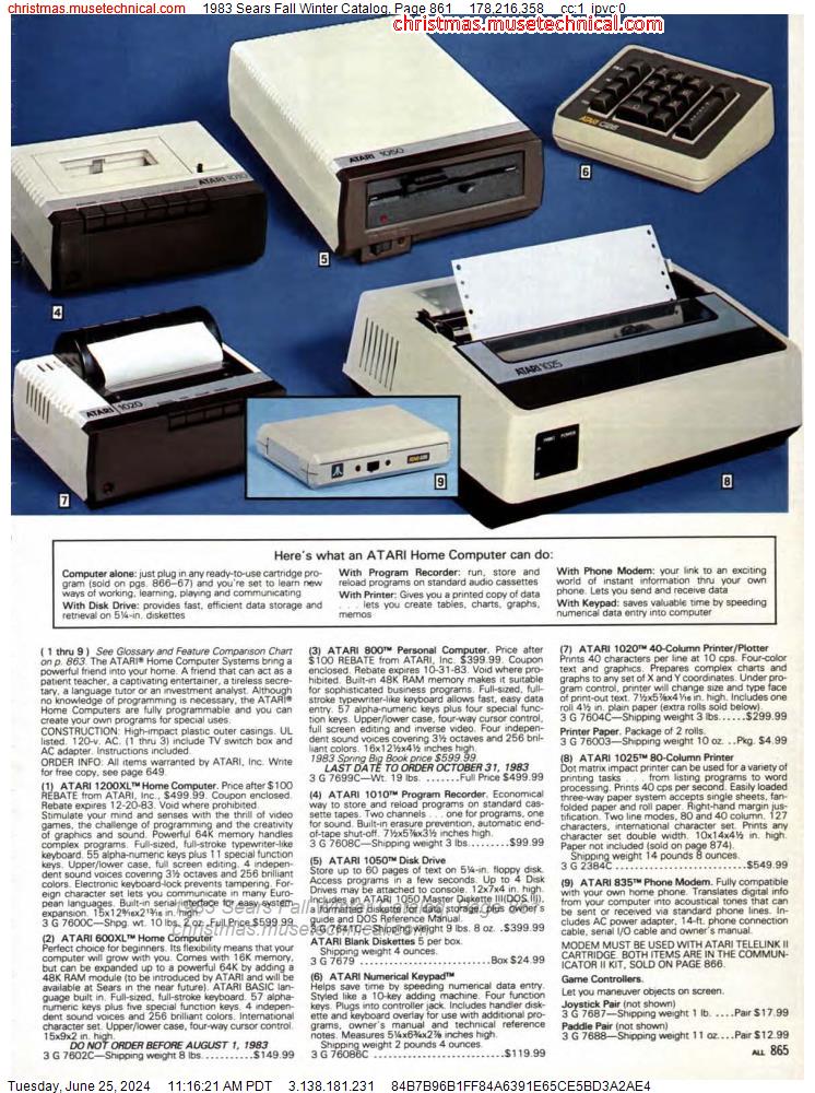 1983 Sears Fall Winter Catalog, Page 861