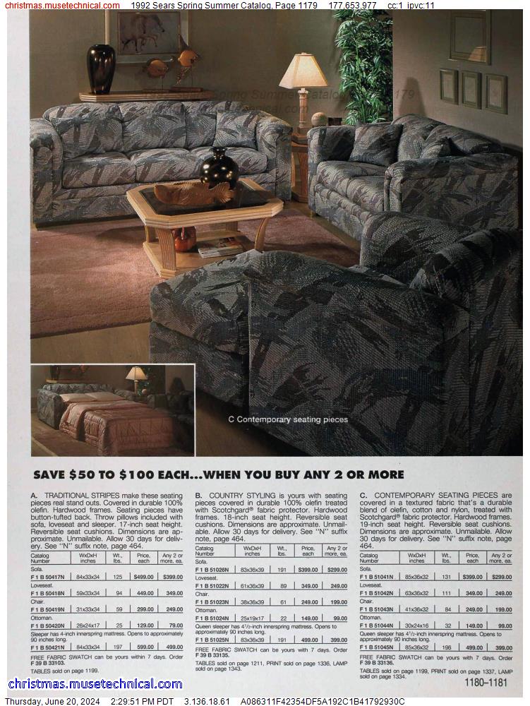 1992 Sears Spring Summer Catalog, Page 1179