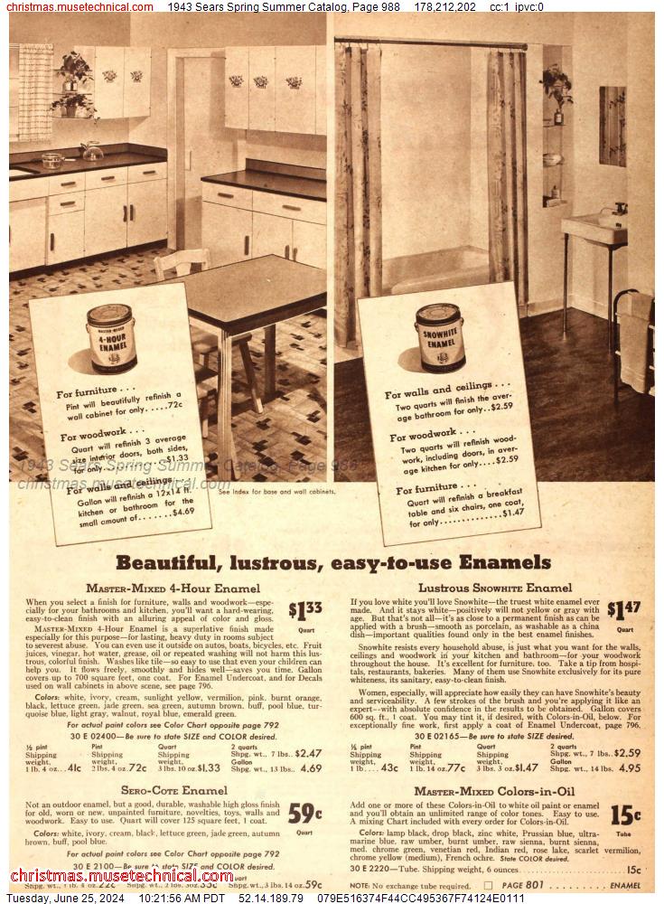 1943 Sears Spring Summer Catalog, Page 988
