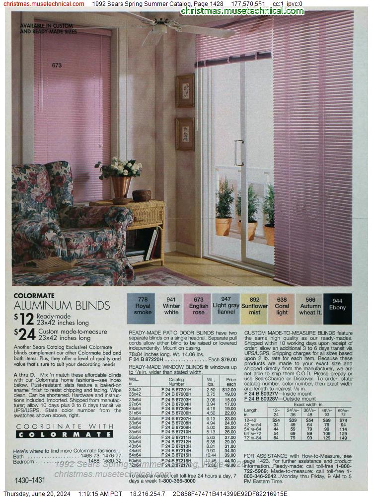 1992 Sears Spring Summer Catalog, Page 1428