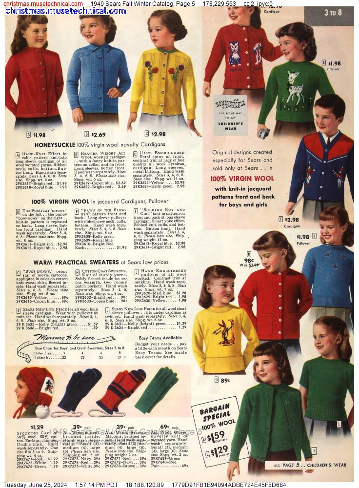 1949 Sears Fall Winter Catalog, Page 5