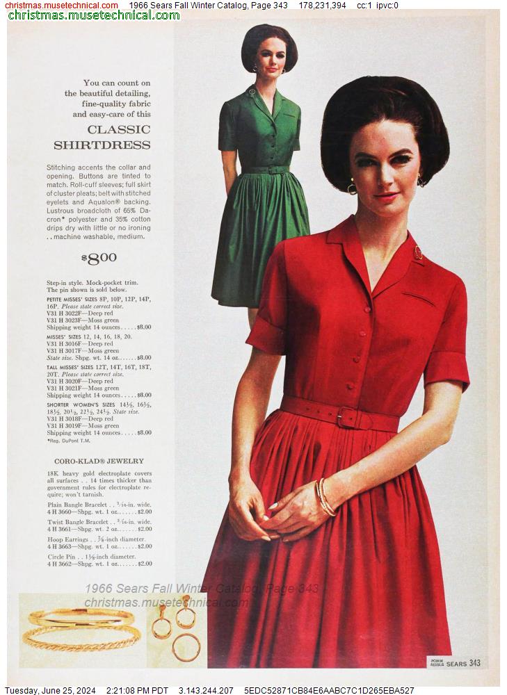 1966 Sears Fall Winter Catalog, Page 343