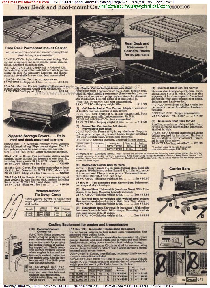 1980 Sears Spring Summer Catalog, Page 671