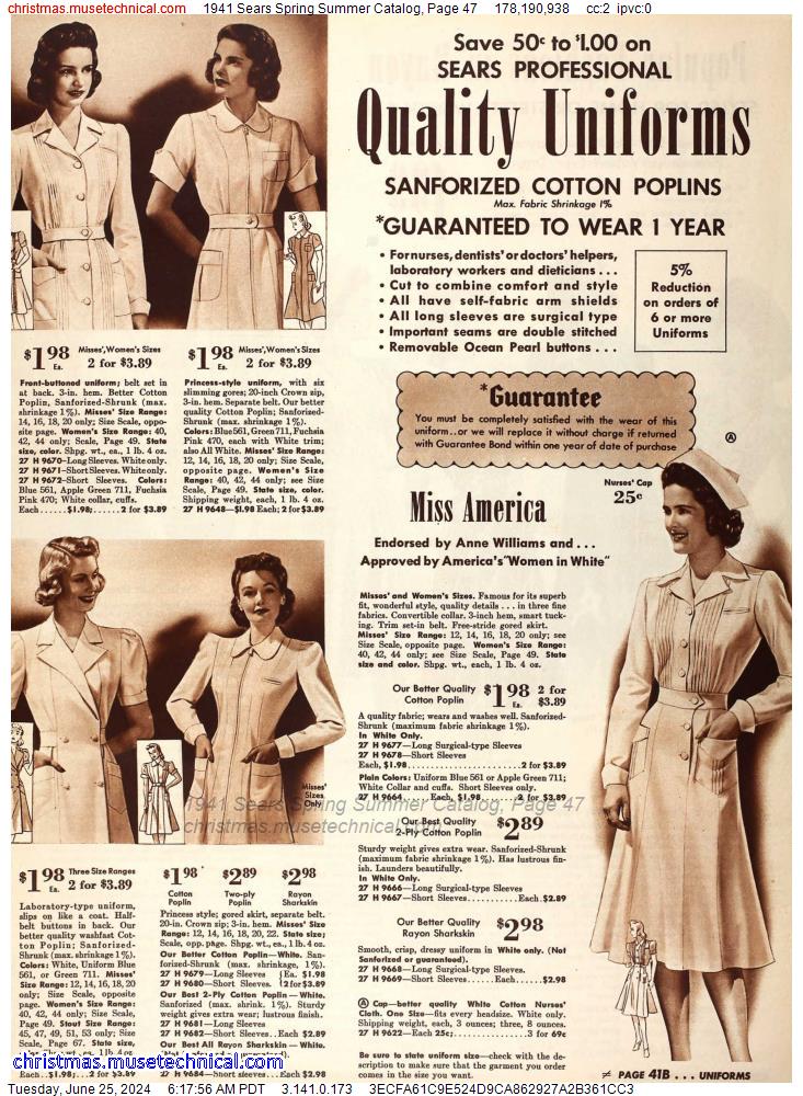 1941 Sears Spring Summer Catalog, Page 47