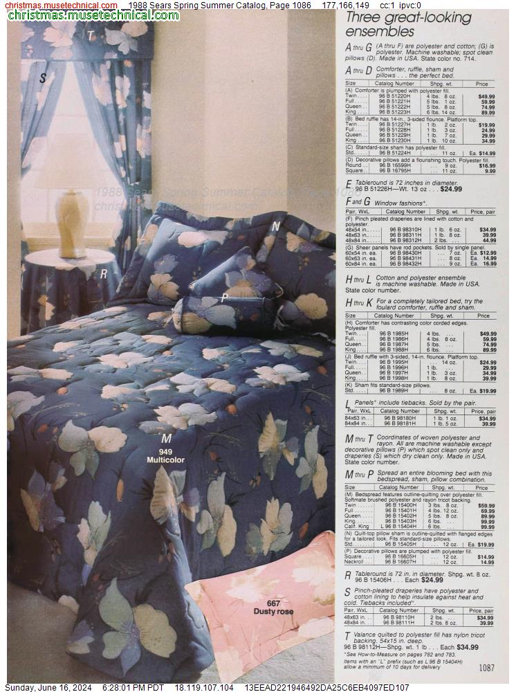 1988 Sears Spring Summer Catalog, Page 1086