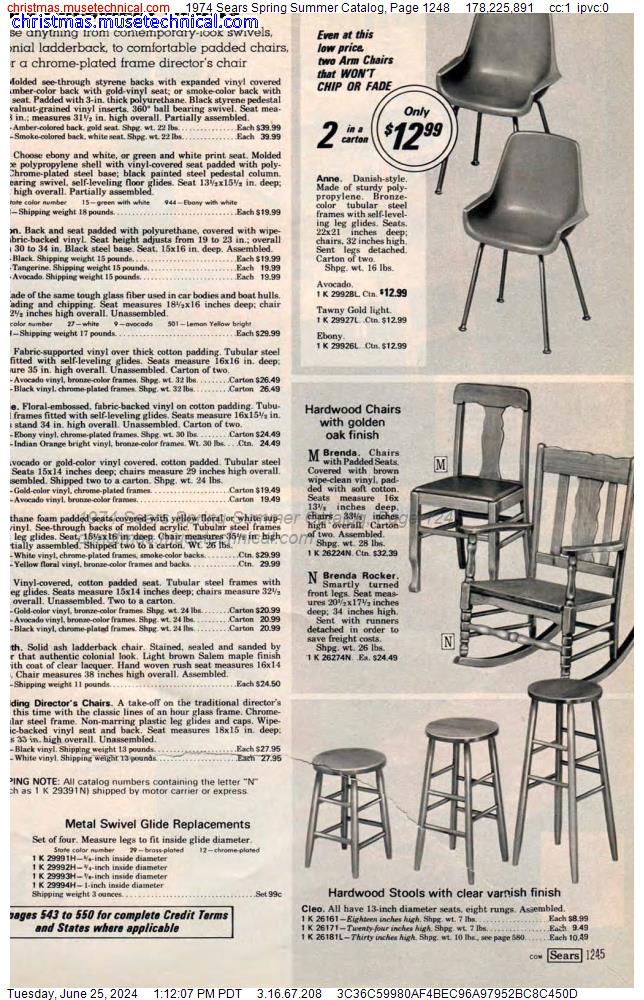 1974 Sears Spring Summer Catalog, Page 1248