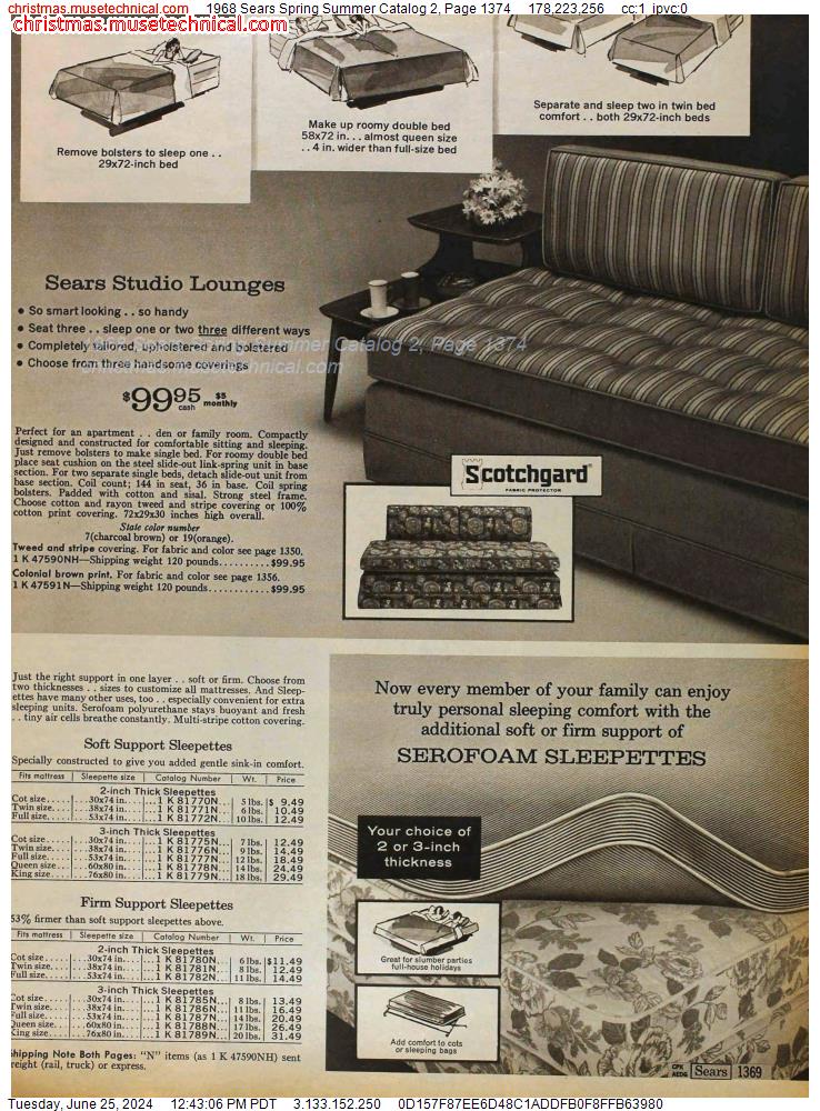 1968 Sears Spring Summer Catalog 2, Page 1374
