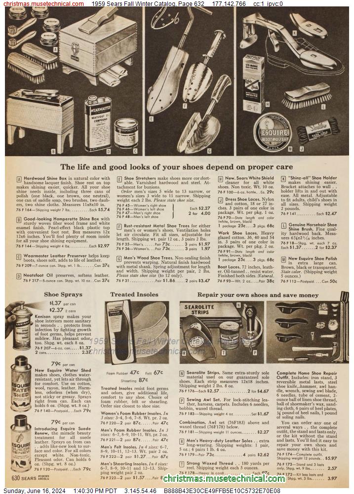1959 Sears Fall Winter Catalog, Page 632