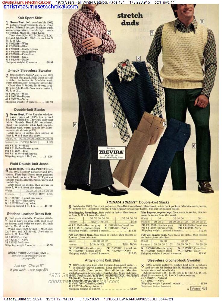 1973 Sears Fall Winter Catalog, Page 431