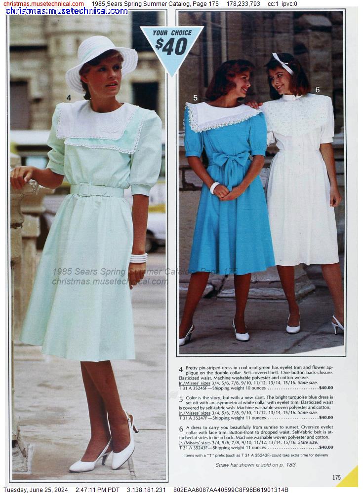 1985 Sears Spring Summer Catalog, Page 175