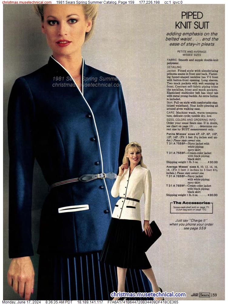 1981 Sears Spring Summer Catalog, Page 159