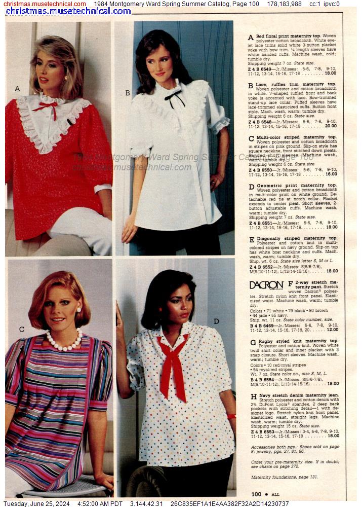 1984 Montgomery Ward Spring Summer Catalog, Page 100