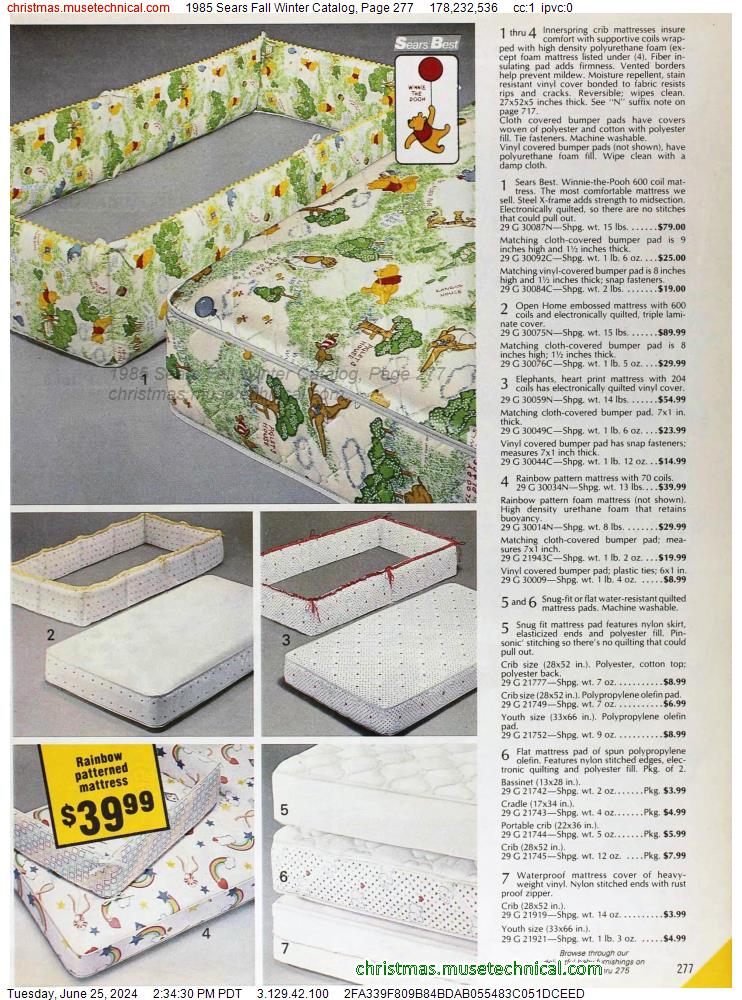1985 Sears Fall Winter Catalog, Page 277