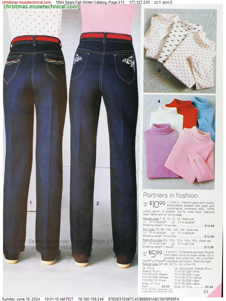 1984 Sears Fall Winter Catalog, Page 313