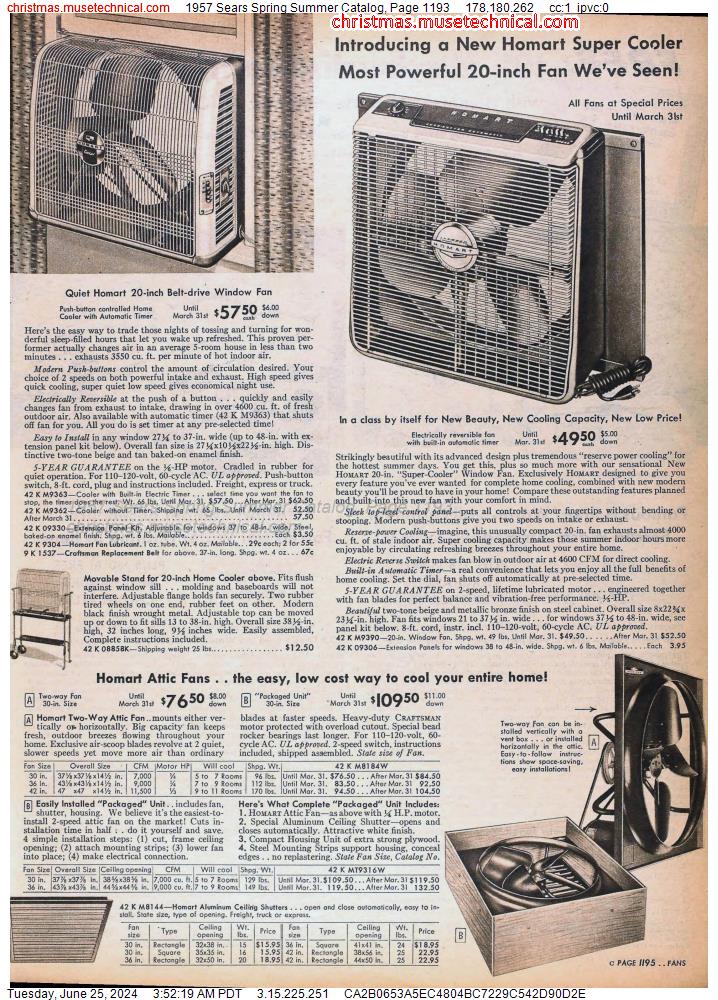 1957 Sears Spring Summer Catalog, Page 1193